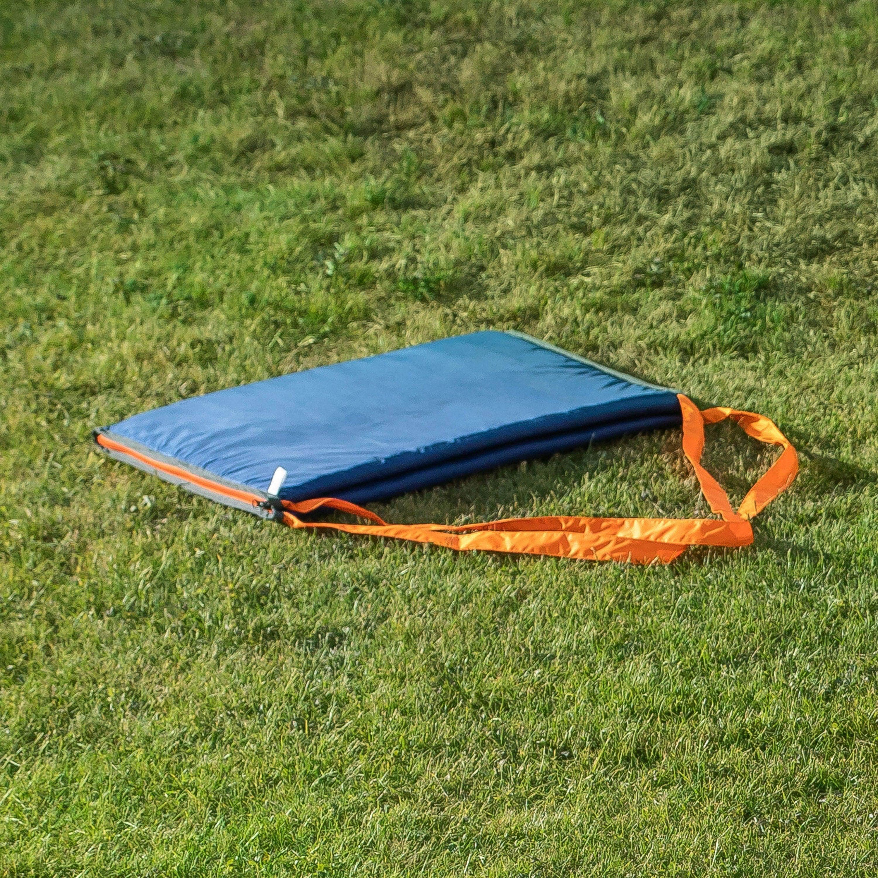 Folding beach store mat bag