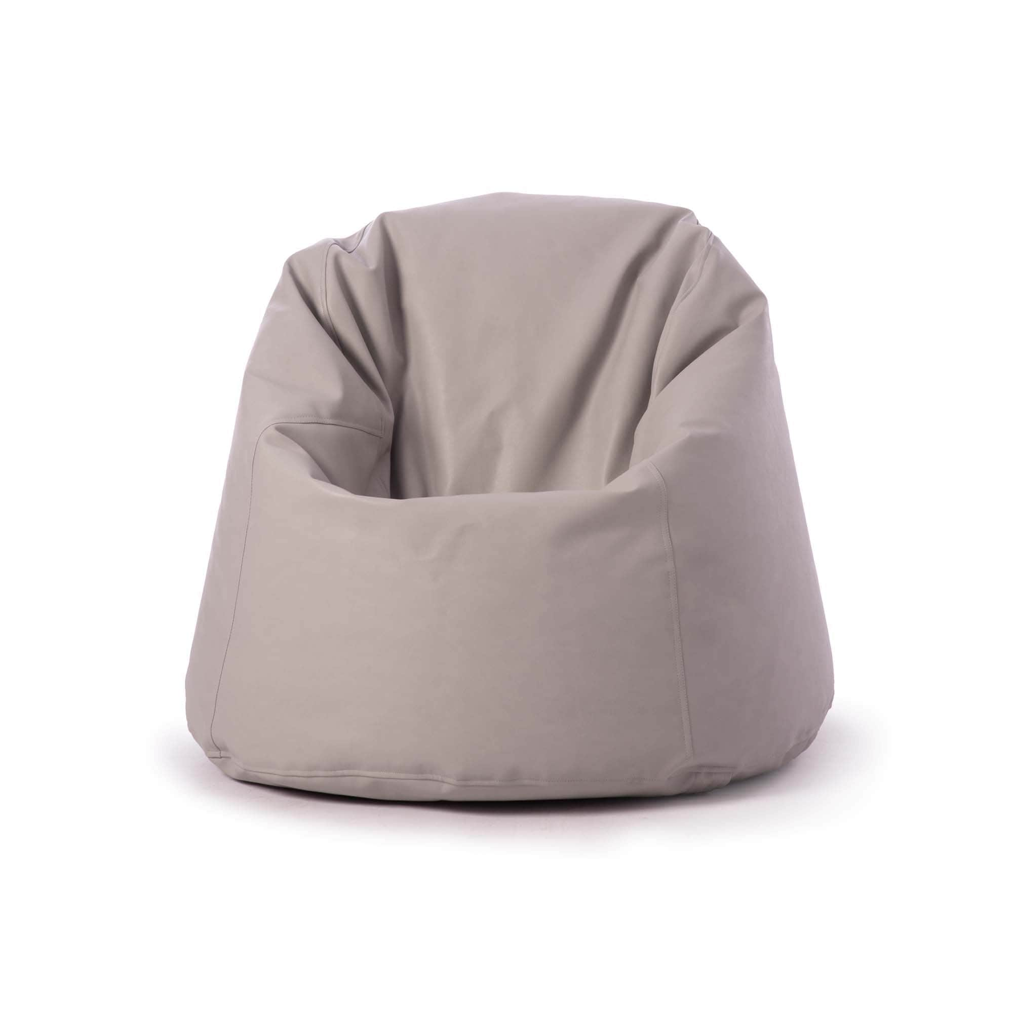 Grey leather deals bean bag