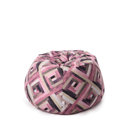 Penguin Group Bean Bags Pinkybalck Diamond Velvet Patterned Bean bag