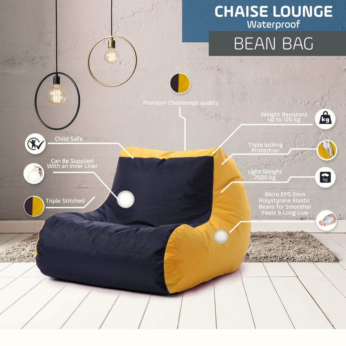 Penguin Group Waterproof Bean Bags Waterproof Chaise Lounge